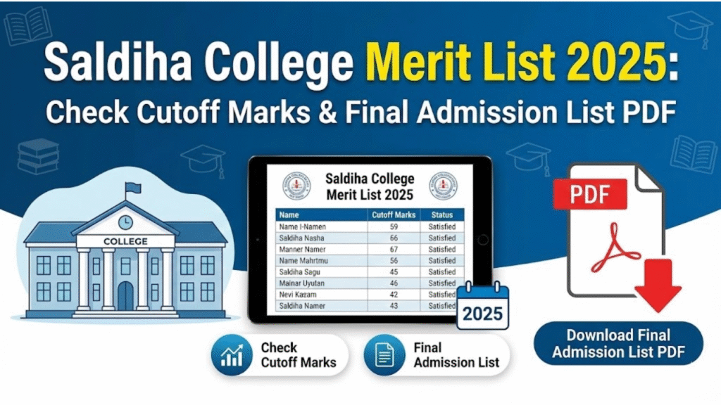 saldiha college merit list
