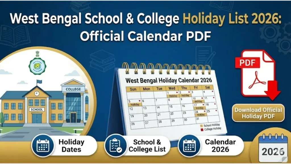 west bengal school & college holiday list 2026